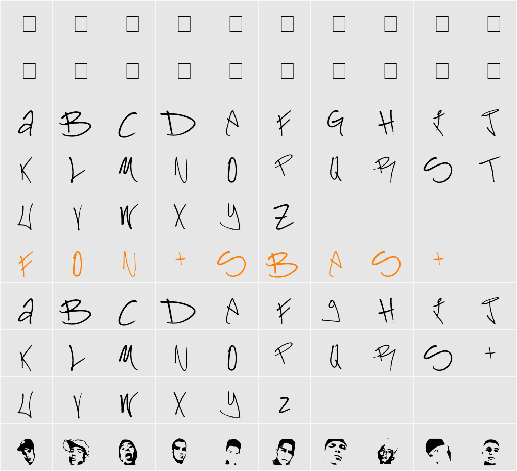 Kadafia Character Map