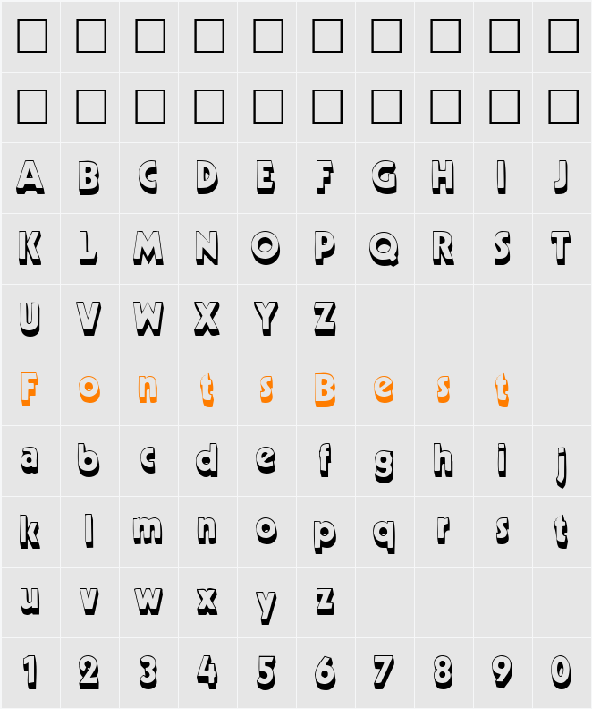 3-DCable Character Map