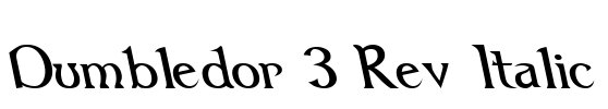 Dumbledor 3 Rev Italic Font Image