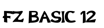 FZ BASIC 12  Font Image