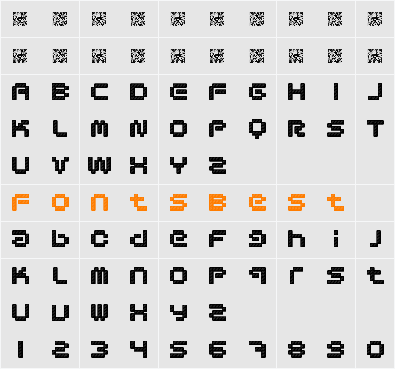 DesignerPixels Character Map