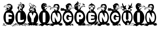 FlyingPenguin Font Image