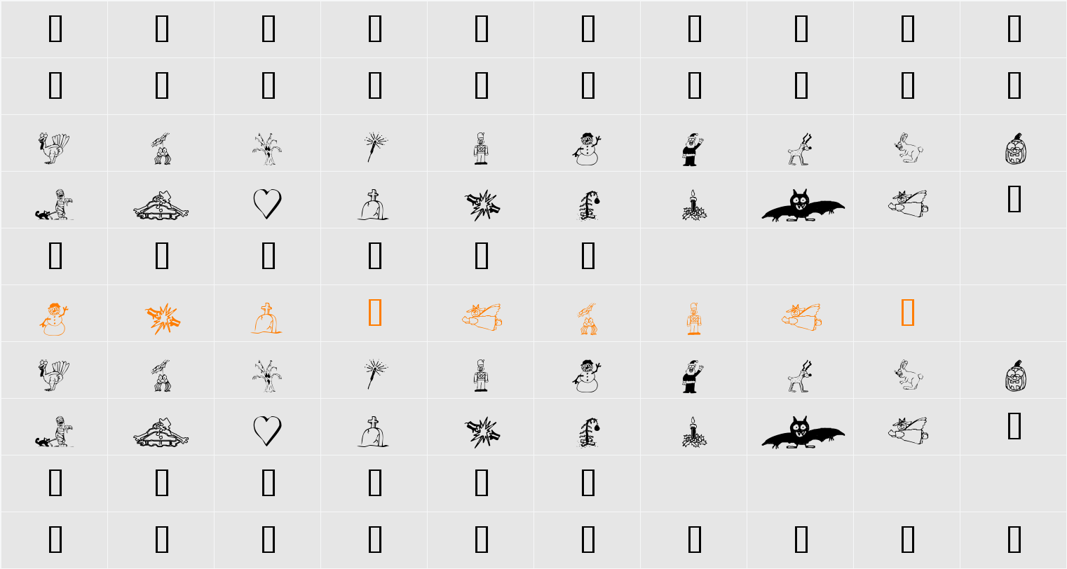 KR Silly Art Holiday Character Map