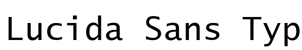 Lucida Sans Typ