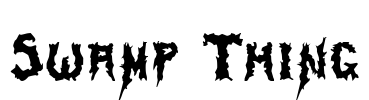 Swamp Thing Font Image