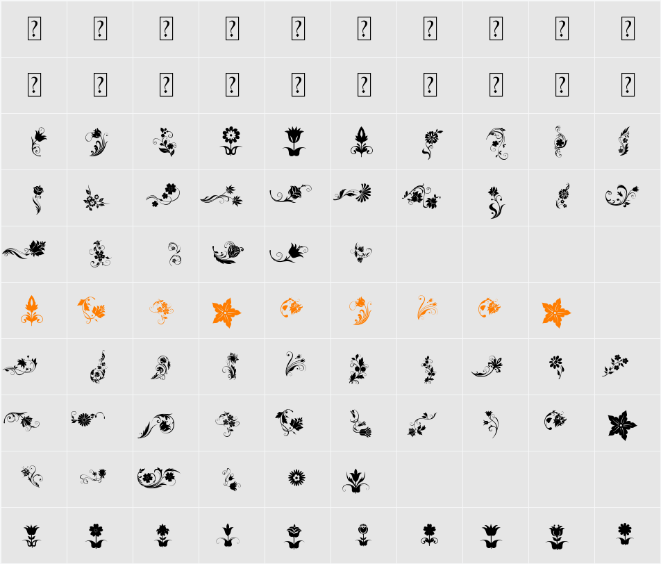 fotograami-flower Character Map
