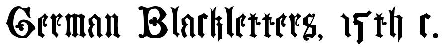 German Blackletters, 15th c.