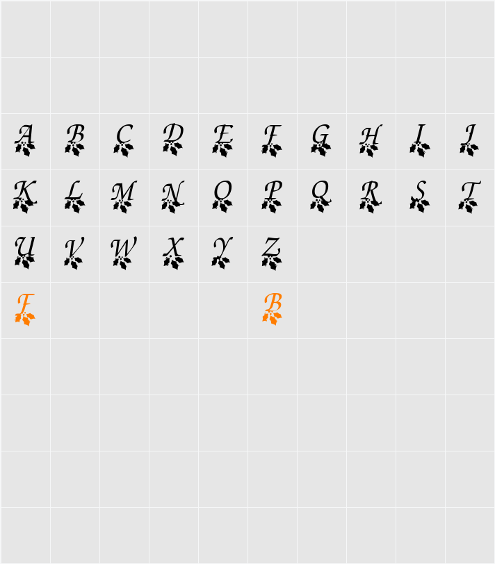 ryp_xmascaps1 Character Map