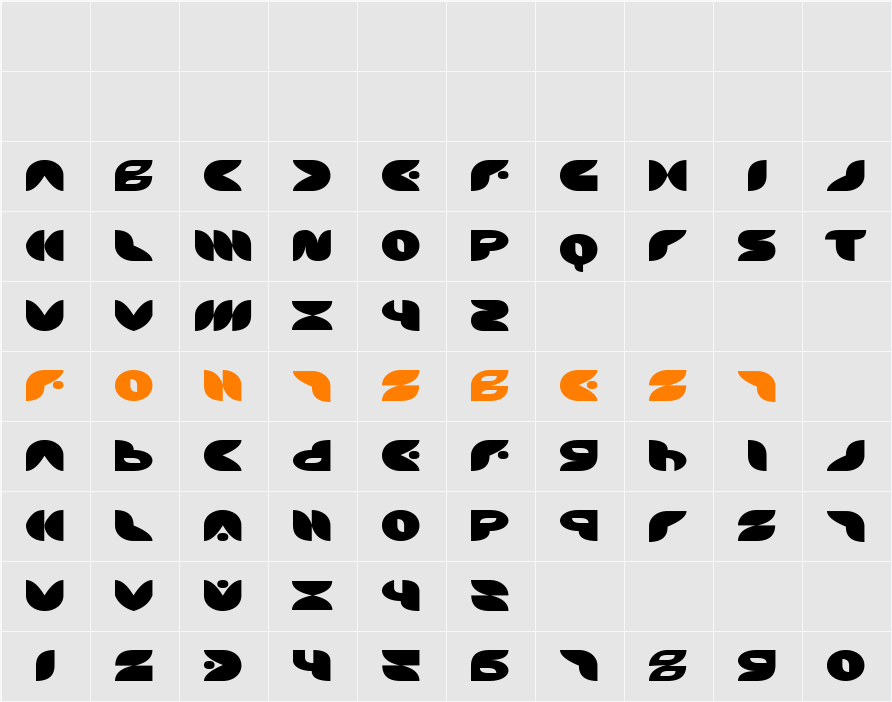 Puff Angel Expanded Character Map