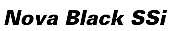 Nova Black SSi Font Image
