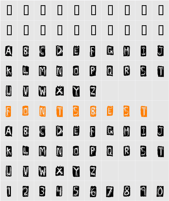 Lexographer Character Map