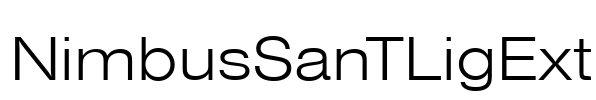 NimbusSanTLigExt Font Image