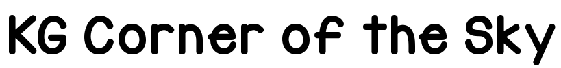 KG Corner of the Sky Font Image