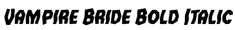 Vampire Bride Bold Italic Font Image