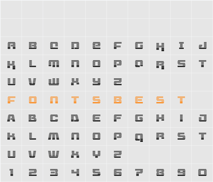 Livewired Gradient Character Map