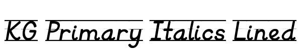 KG Primary Italics Lined