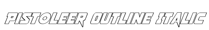 Pistoleer Outline Italic