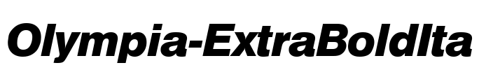 Olympia-ExtraBoldIta Font Image