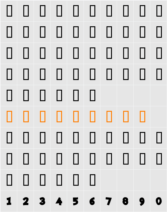 Keshet Black Character Map