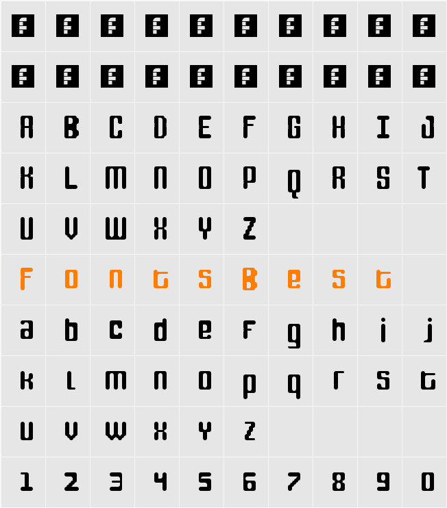 fox line 2.0 Character Map