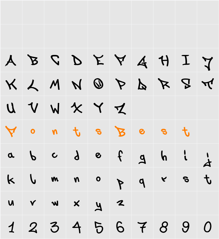 LaksOner Character Map