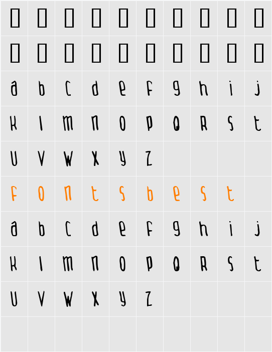 Thingamabob Character Map
