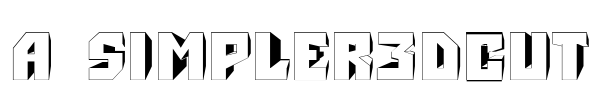 a_Simpler3DCut Font Image