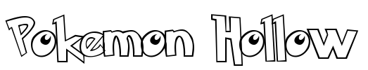 Pokemon Hollow Font Image