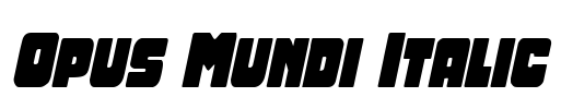 Opus Mundi Italic Font Image