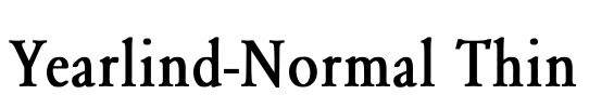Yearlind-Normal Thin Font Image