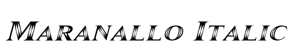 Maranallo Italic Font Image