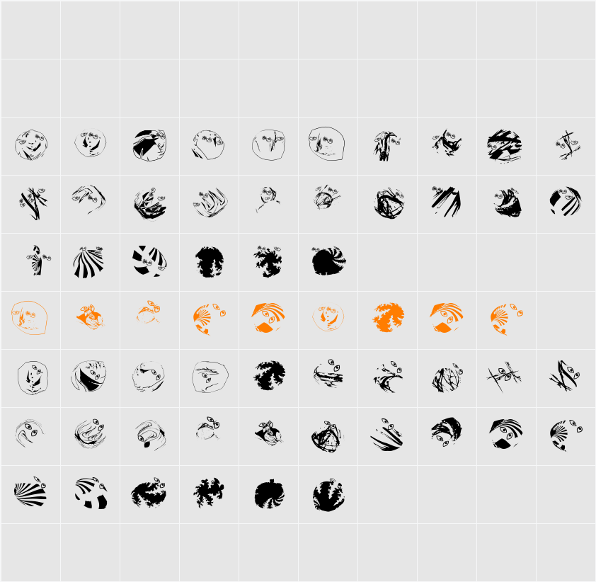 FraktalConPablos Character Map