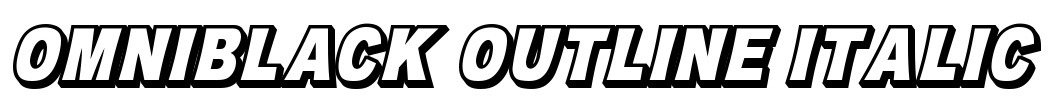 OMNIBLACK Outline Italic