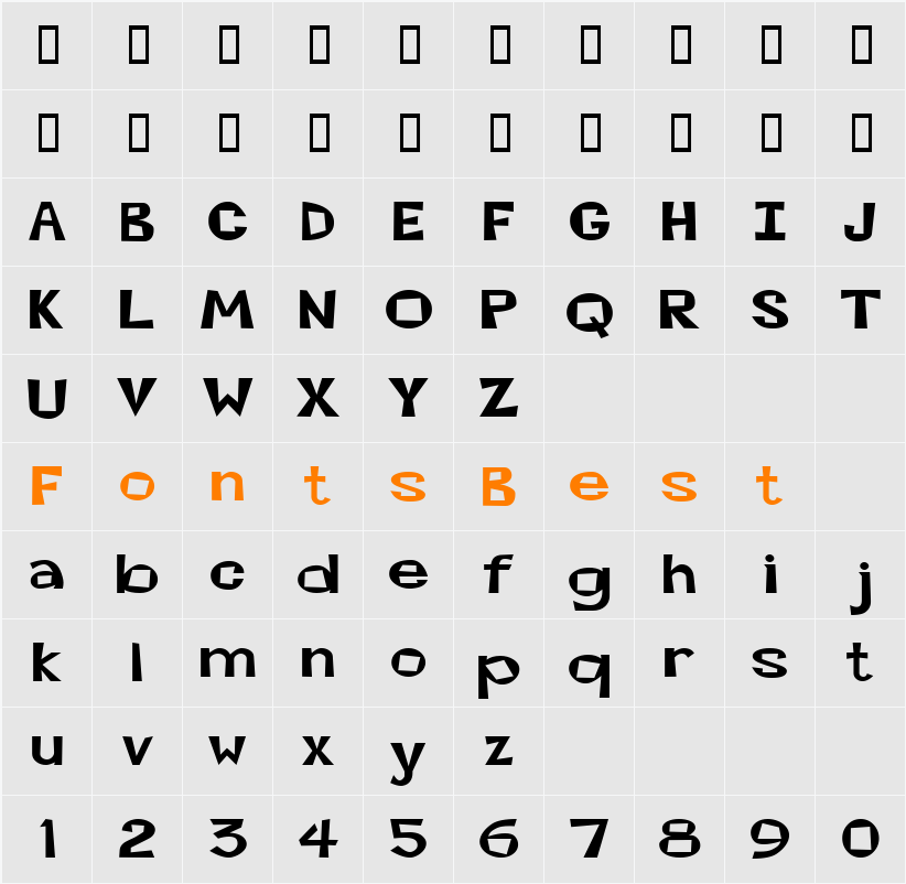 Magoo-Extended Character Map