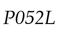 P052L Font Image