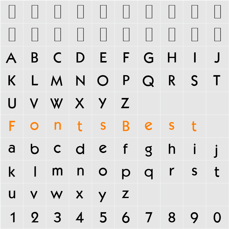 K792-Geometrical-Medium Character Map