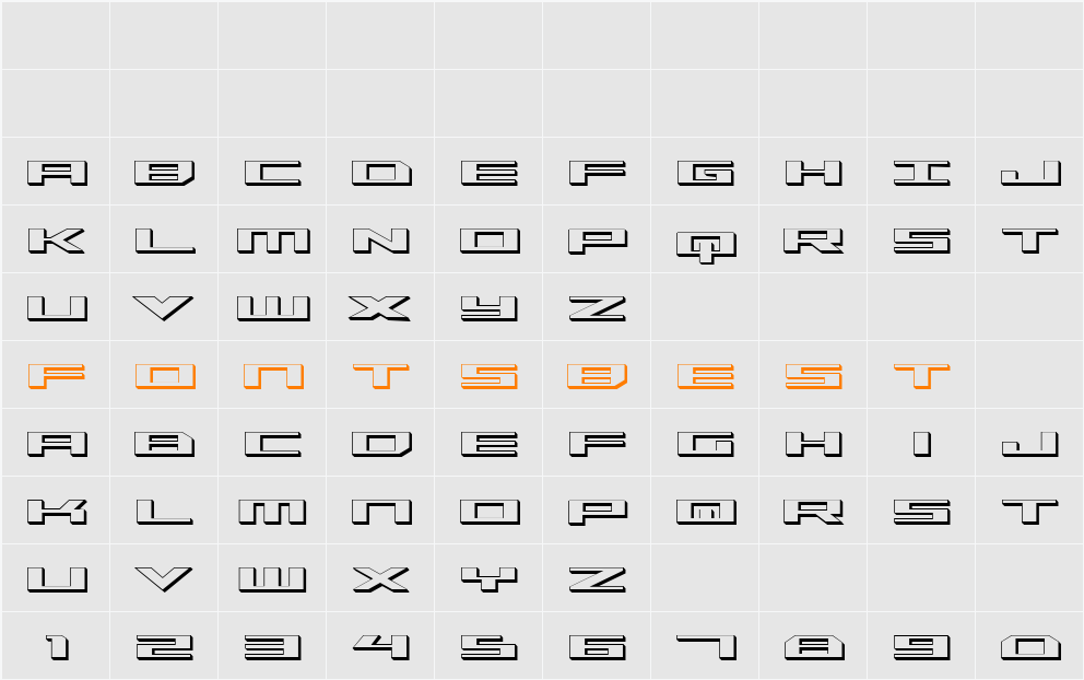 Trireme 3D Character Map