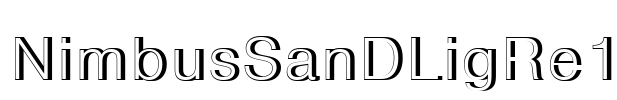 NimbusSanDLigRe1 Font Image