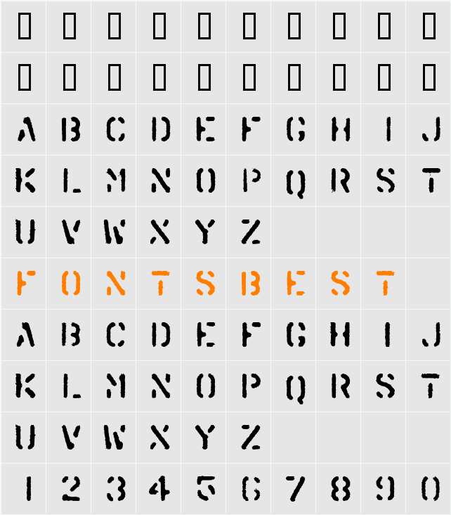 Karton Character Map