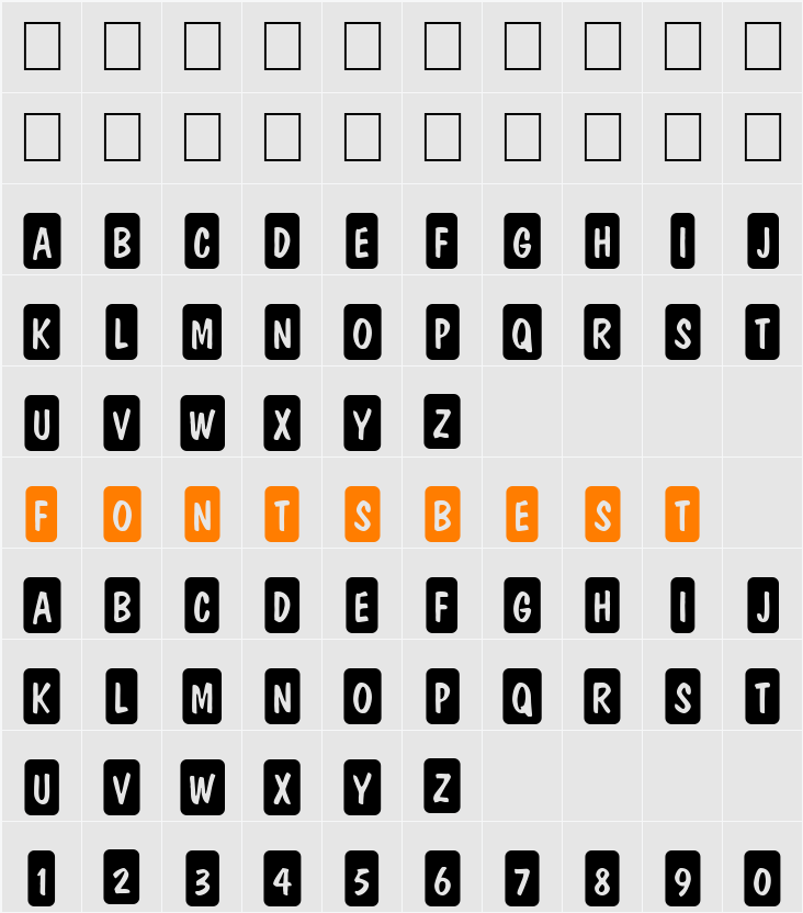 a_DomInoTtlCmRndCrn Character Map