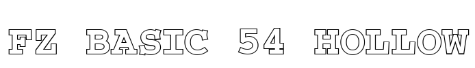 FZ BASIC 54 HOLLOW Font Image