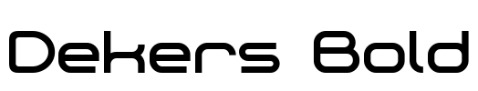 Dekers_Bold Font Image