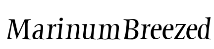 MarinumBreezed Font Image