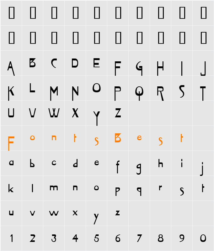 Tablet Character Map