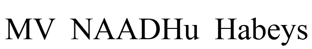MV NAADHu Habeys Font Image