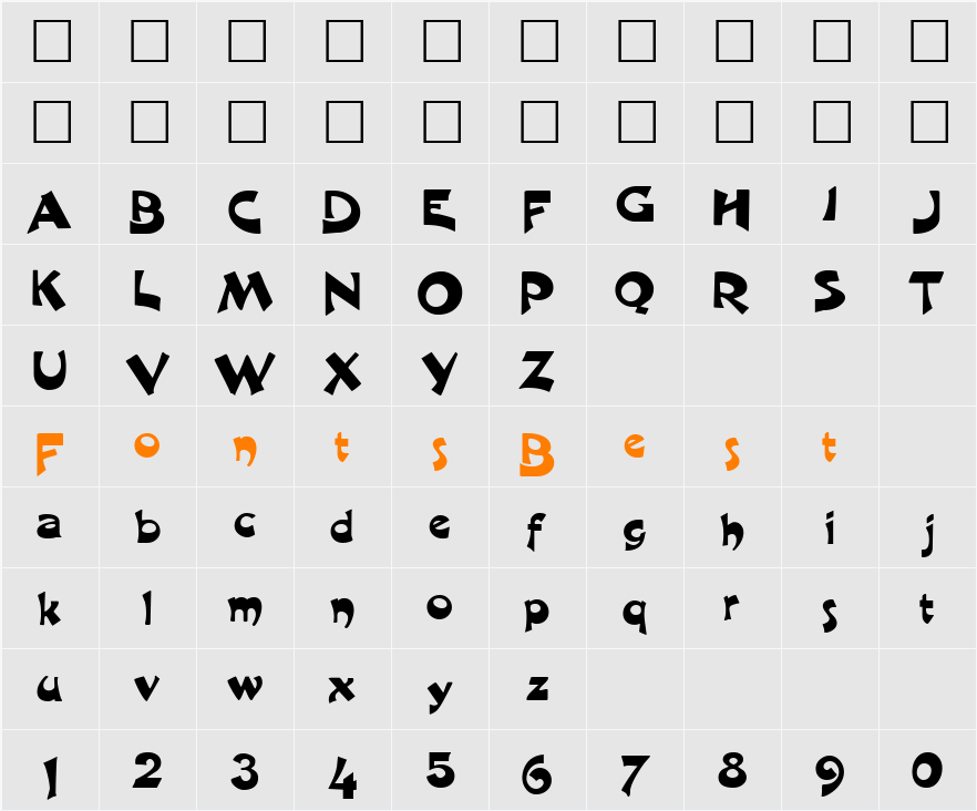 Harquil Character Map