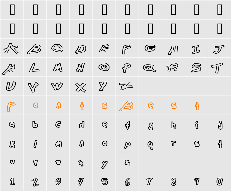 140-CAI978 Character Map