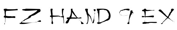 FZ HAND 9 EX Font Image