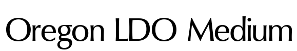 Oregon LDO Medium Font Image