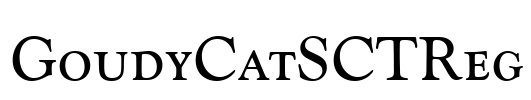 GoudyCatSCTReg Font Image